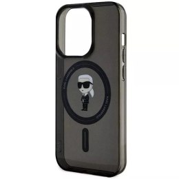 Etui Karl Lagerfeld IML Ikonik MagSafe do iPhone 15 Pro Max - czarne