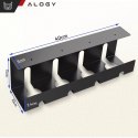 Organizer kabli pod blat półka na kable listwe przewody blat biurko biurkowy aluminiowy uchwyt Alogy 40cm Czarny