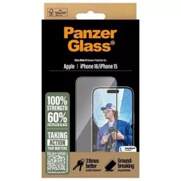 Szkło hartowane PanzerGlass Screen Protector Ultra-Wide Fit na iPhone 16