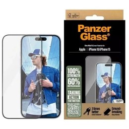 Szkło hartowane PanzerGlass Screen Protector Ultra-Wide Fit na iPhone 16