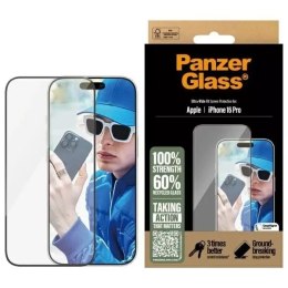 Szkło hartowane do iPhone 16 Pro PanzerGlass Screen Protector Ultra-Wide Fit