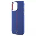 Etui Mercedes do iPhone 16 Pro Max 6.9" Granatowy MagSafe Hardcase Silicone Red Stripe