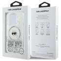 Etui Karl Lagerfeld do iPhone 16 Pro Max 6.9" Magsafe Hardcase Transparent Liquid Glitter Karl Head