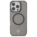 Etui Mercedes do iPhone 16 Pro Max 6.9" Czarny Hardcase Silver Ring MagSafe