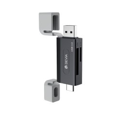 Devia czytnik kart 2w1 EL240 USB/USB-C 3.0 czarny