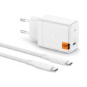 SPIGEN ARCSTATION PRO GAN-651 1-PORT NETWORK CHARGER 65W + TYPE-C CABLE WHITE