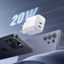 Ładowarka Joyroom Sieciowa 2x USB-C 20W PD / QC 3.0 - Biała