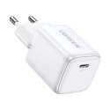 Ładowarka Ugreen Nexode mini sieciowa GaN 20W USB-C PD 3.0 / QC 4.0 - Biała