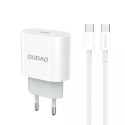 Ładowarka sieciowa Dudao 20W USB-C z kablem - Biała