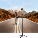 Selfie stick kijek Statyw Tripod uchwyt magnetyczny do telefonu zdjęć + Pilot Bluetooth Yesido SF19 Magnetic czarny