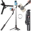 Selfie stick kijek Statyw Tripod uchwyt magnetyczny do telefonu zdjęć + Pilot Bluetooth Yesido SF19 Magnetic czarny