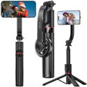 Selfie stick kijek Statyw Tripod uchwyt magnetyczny do telefonu zdjęć + Pilot Bluetooth Yesido SF19 Magnetic czarny