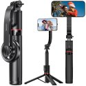 Selfie stick kijek Statyw Tripod uchwyt magnetyczny do telefonu zdjęć + Pilot Bluetooth Yesido SF19 Magnetic czarny