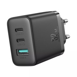 Szybka ładowarka Joyroom 2x USB-C USB-A 32W - Czarna