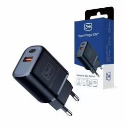 Ładowarka sieciowa 3mk HyperCharger 20W 1xUSB-C + 1xUSB-A PD/QC Czarny