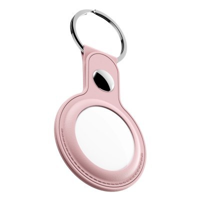 KeyBudz AirTag Keyring - skórzane etui ochronne do AirTag 2- pack (blush pink)