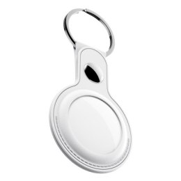 KeyBudz AirTag Keyring - skórzane etui ochronne do AirTag 2- pack (white)