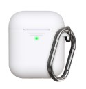 KeyBudz Elevate Keychain - silikonowe etui ochronne do AirPods 1/2 (white)