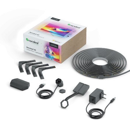 Nanoleaf 4D TV Screen Mirror Lightstrips Starter Kit - system inteligentnego podświetlenia ekranu TV do 85'' (kamera, 5.2m taśmy