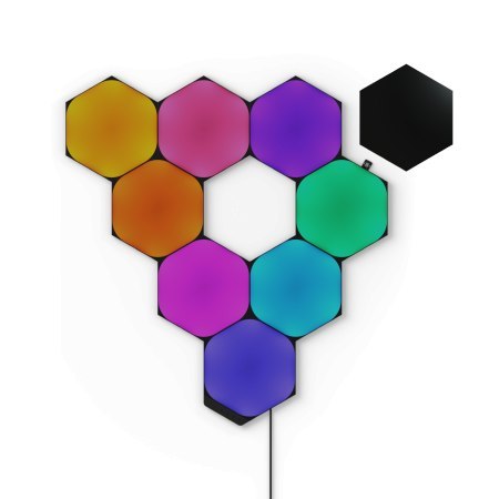 Nanoleaf Shapes Hexagons Starter Kit - panele świetlne (9 paneli, 1 kontroler) (black)