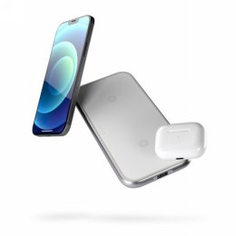 ZENS Dual Aluminium Wireless Charger - ładowarka bezprzewodowa do dwóch urządzeń (2x10W), z możliwością ładowania trzeciego urzą