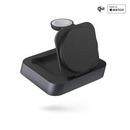 ZENS Nightstand Charger Pro 2 - ładowarka bezprzewodowa Qi2 15W do dwóch urządzeń kompatybilna z MagSafe (black)