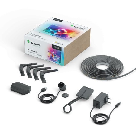 Nanoleaf 4D TV Screen Mirror Lightstrips Starter Kit - system inteligentnego podświetlenia ekranu TV do 65'' (kamera, 4m taśmy L