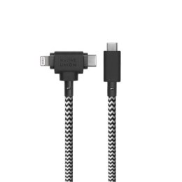 Native Union Belt Cable Duo - kabel USB-C - USB-C / lightning, 1,5 m (zebra)