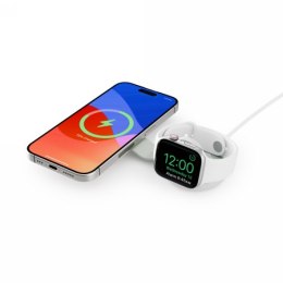 Twelve South ButterFly SE - ładowarka bezprzewodowa Qi2 do dwóch urządzeń kompatybilna z MagSafe, kabel USB-C w zestawie (white)