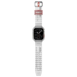 Skinarma pasek+etui Saido 2in1 Apple Watch 45/44mm przezroczysty/clear