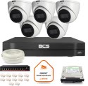 Zestaw monitoringu IP BCS Line 5x Kamera BCS-L-EIP14FSR3-AI1 Rejestrator z dyskiem 1TB