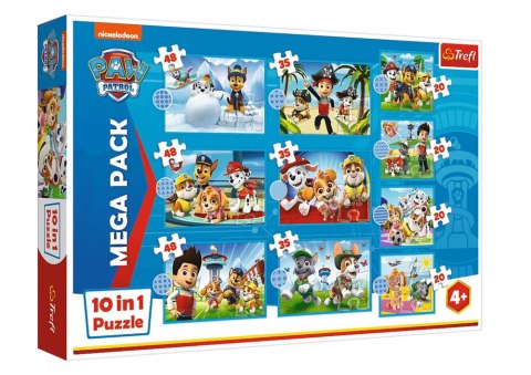 Puzzle Psi Patrol 10w1 Niezawodna druzyna Psiego Patrolu Trefl 96001