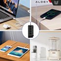 Rozgałęźnik gniazdka Alogy Plug Extender rozdzielacz adapter przedłużacz z ładowarką Qi indukcyjną 4x wtyczka EU + 4x USB + 2x U