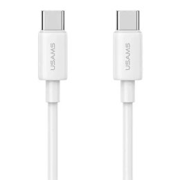 Kabel USAMS SJ711 USB-C do USB-C 1m, 60W, biały, Fast Charging YD Series