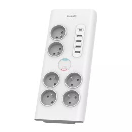 Przedłużacz sieciowy Philips listwa przepięciowa 6 gniazd + 5 USB 2m SPN7060WA