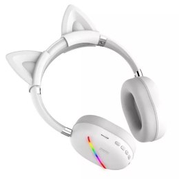 Słuchawki nauszne Bluetooth Somostel Kids białe SMS-CJ17 LED RGB