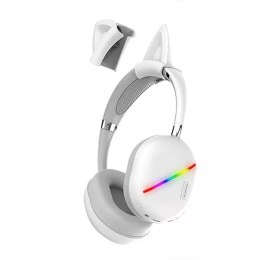 Słuchawki nauszne Bluetooth Somostel Kids białe SMS-CJ17 LED RGB