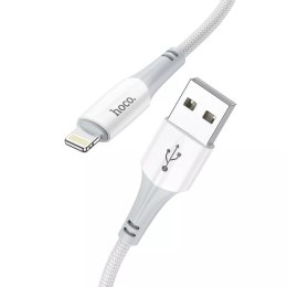 HOCO Kabel USB-A do Lightning X70 1 m Biały Nylonowy Oplot 2,4A