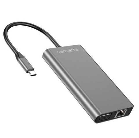 4smarts HUB 8w1 DeX Mode 2xUSB-A 3.0/USB-C/HDMI/SD/VGA/Eternet/Jack 3.5mm szary 458723