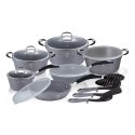 BERLINGER HAUS 18 PCS COOKWARE SET ZESTAW GARNKÓW 18 EL. STONE TOUCH [41974]