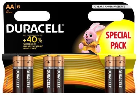 DURACELL BATTERY ALKALINE BASIC LR06/AA BLISTER*6