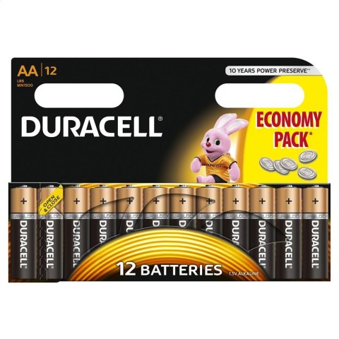 DURACELL BATTERY ALKALINE BASIC LR6/AA BLISTER *12