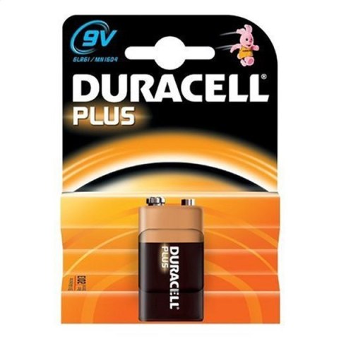 DURACELL BATTERY ALKALINE PLUS POWER LR61 9V MN 1604 BLISTER*1