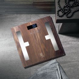 ELEKTRONICZNA WAGA ŁAZIENKOWA BODYFAT MAX 180KG EBONY ROSEWOOD COLLECTION BERLINGER HAUS BH/9357