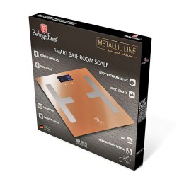 ELEKTRONICZNA WAGA ŁAZIENKOWA BODYFAT MAX 180KG METALLIC LINE ROSE GOLD COLLECTION BERLINGER HAUSBH/9105