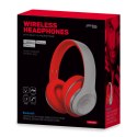 FREESTYLE SŁUCHAWKI NAUSZNE BLUETOOTH Z MIKROFONEM FM MP3 AUX HEADSET GREY RED [43683] TE