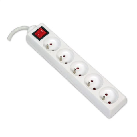 FIESTA EXTENSION CORD LISTWA ZASILAJĄCA 5,0M 10A 5 SOCKET TYPE E FRENCH WHITE [43717]