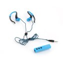 FIESTA EARPHONES BLUETOOTH + SELFIE SHUTTER SŁUCHAWKI PRZEWODOWE Z MODUŁEM BLUETOOTH I WYZWALACZEM SELFIE BLUE [43514] TE