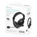 FIESTA HEADSET STEREO WITH MIC SŁUCHAWKI PRZEWODOWE Z MIKROFONEM USB DIGITAL BLACK [45423] TE