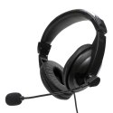 FIESTA HEADSET STEREO WITH MIC SŁUCHAWKI PRZEWODOWE Z MIKROFONEM USB DIGITAL BLACK [45423] TE